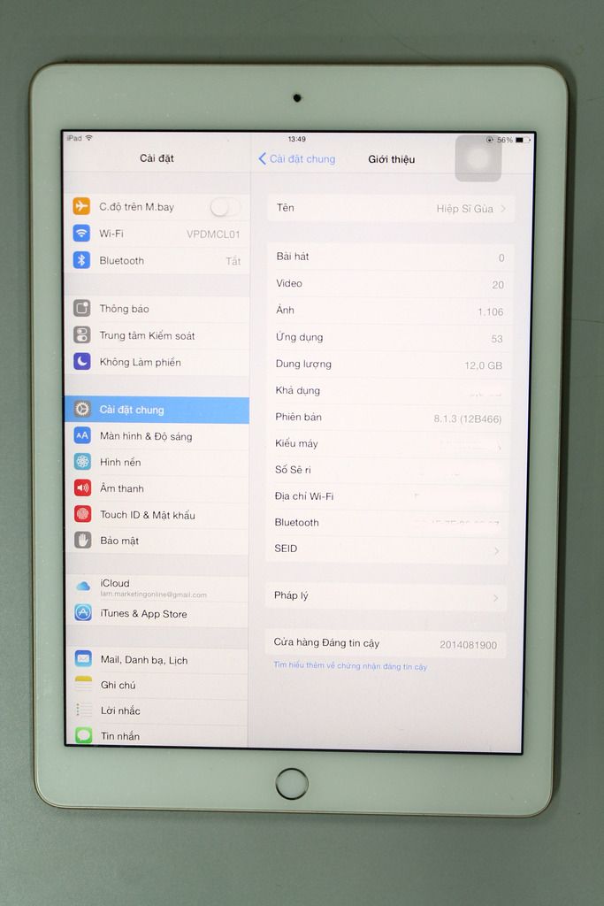 IPAD AIR 2 - 16GB - WIFI - GOLD = 10tr + WIFI BUFFALO