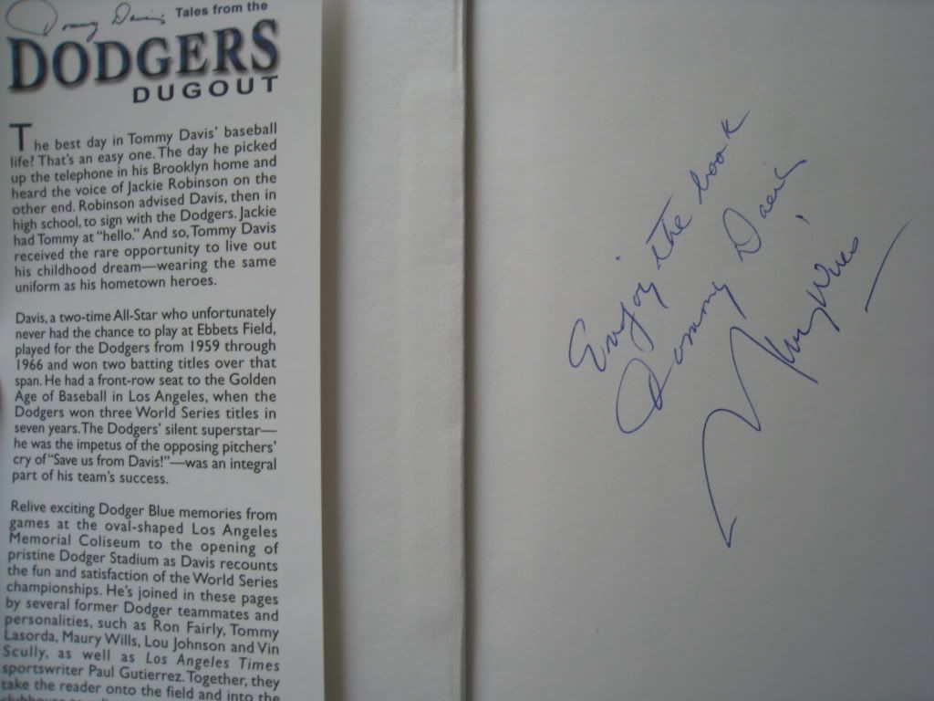Tommy Davis Book, http://www.myautographsignings.com/