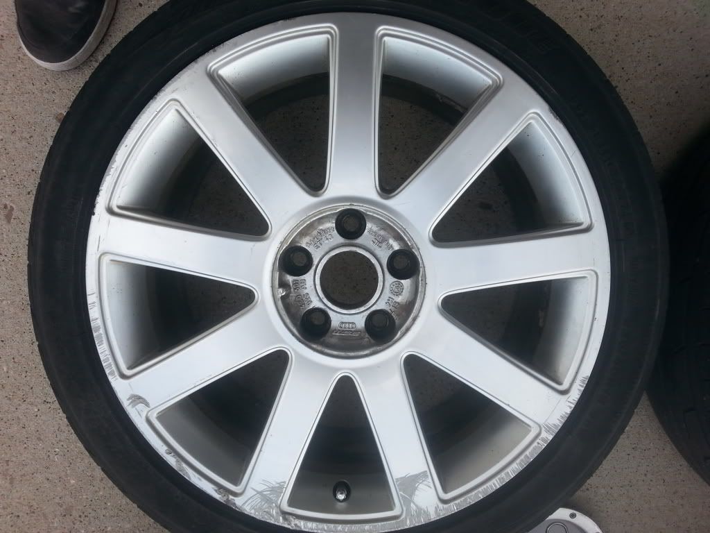 C5 Audi RS6 18"x8" ET 43 wheels w/potenza's and ecs 10mm