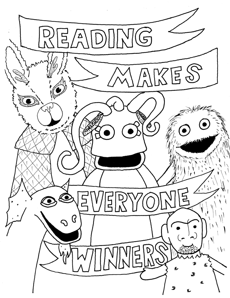 Reading Makes Everyone Winners Wump Mucket Puppets 2016 coloring page 