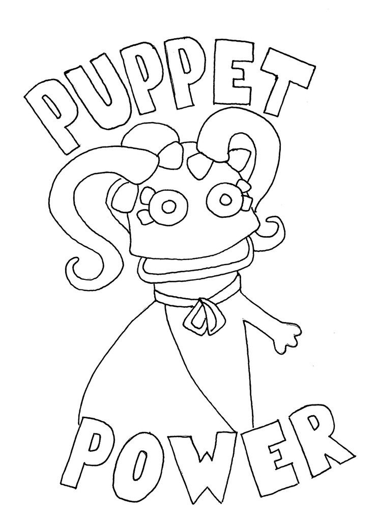 Wump Mucket Puppets G'Wizzl coloring page Puppet Power