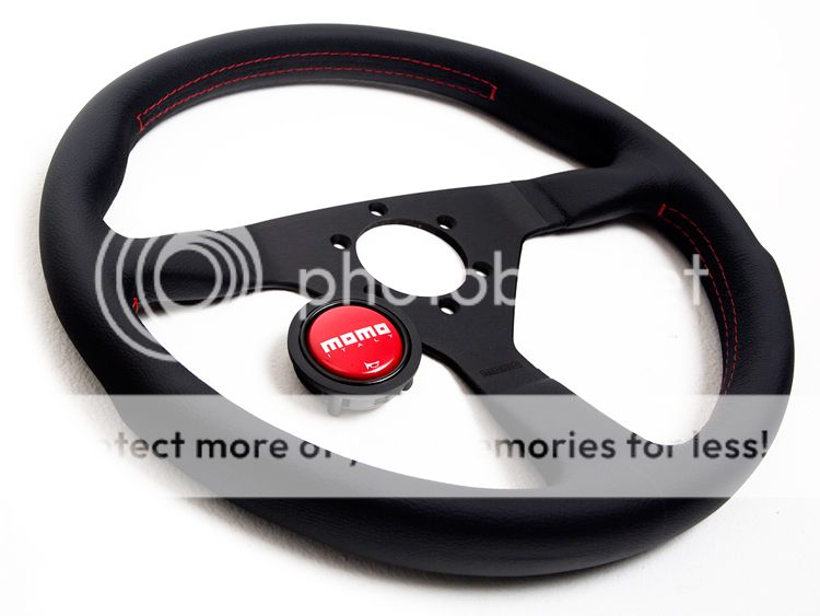 Momo Italy Monte Carlo Steering Wheel 320mm Leather / Red Stitching eBay